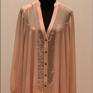 FREE PEOPLE “nude” top. Sz XL